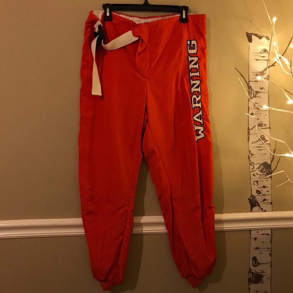 Warning jogger pants